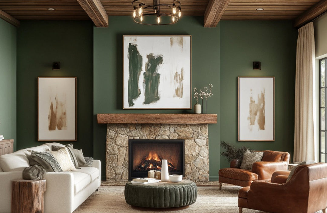 Green Harmony: Elevate Your Verdant Walls with Captivating Abstract Art