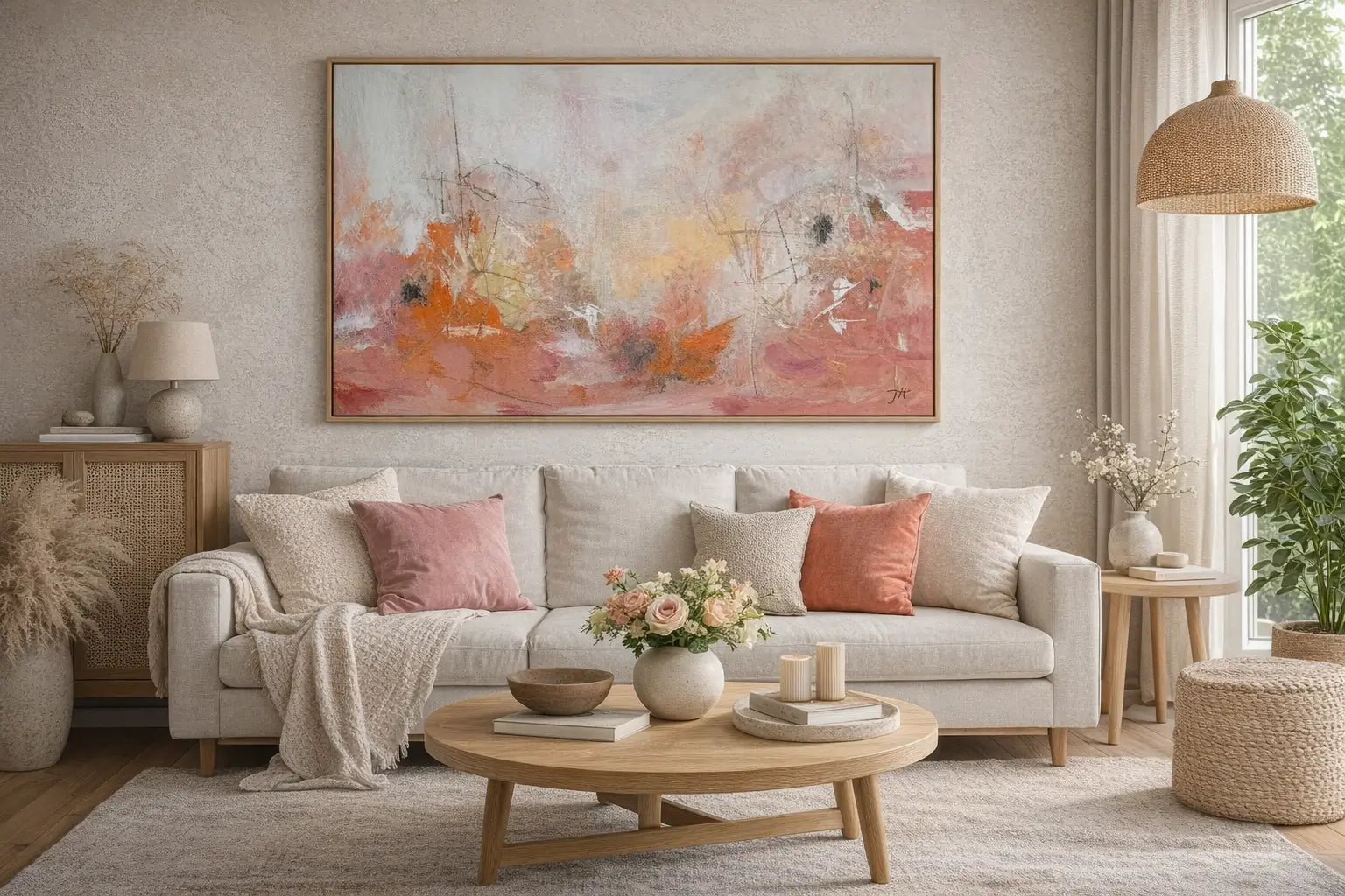 Pink, Purple & Blush Toned Abstract Wall Art Prints