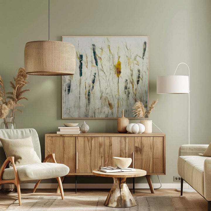 Whispers of Nature 2 Mounted Canvas + Light Oak Look Floater Frame