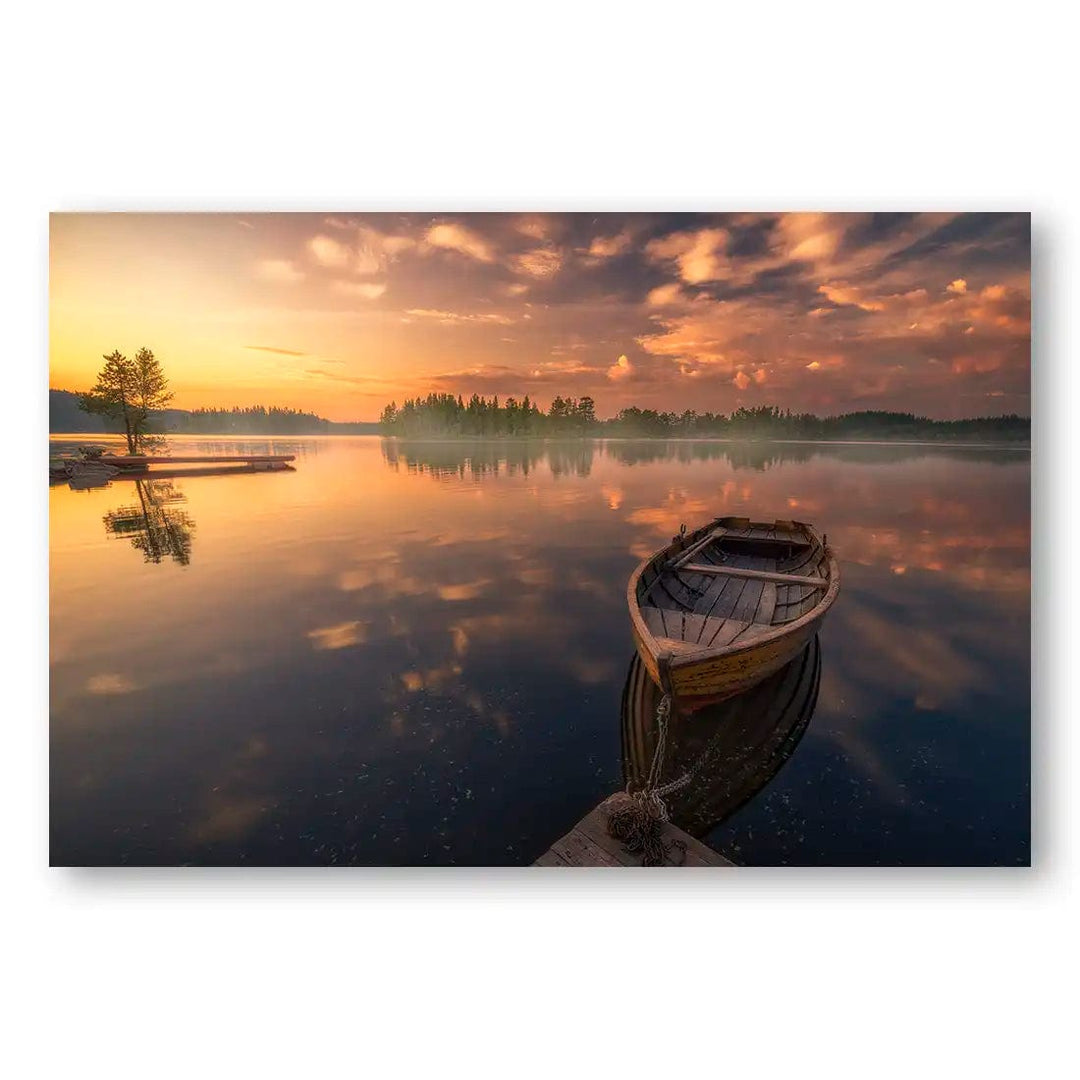 Serene Sunrise Canoe Print