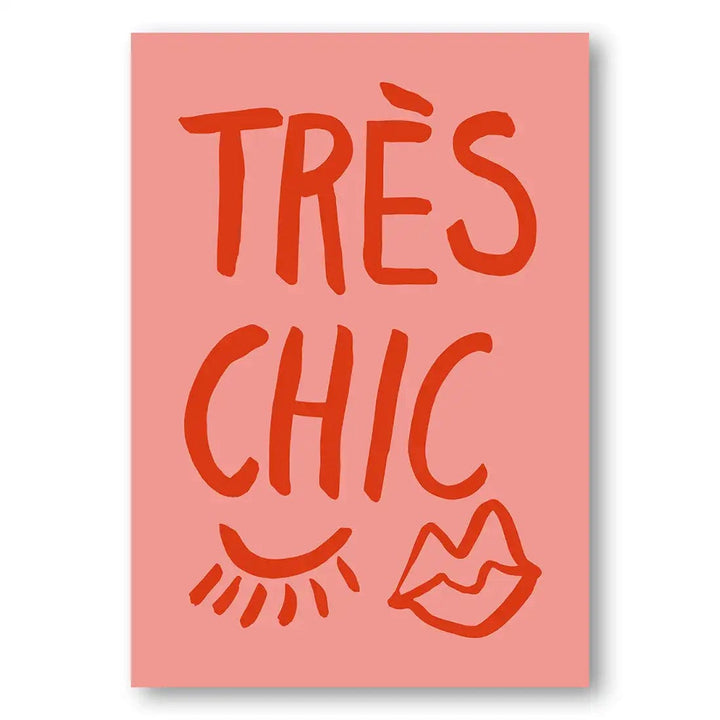 Très Chic Pink Word Art Print