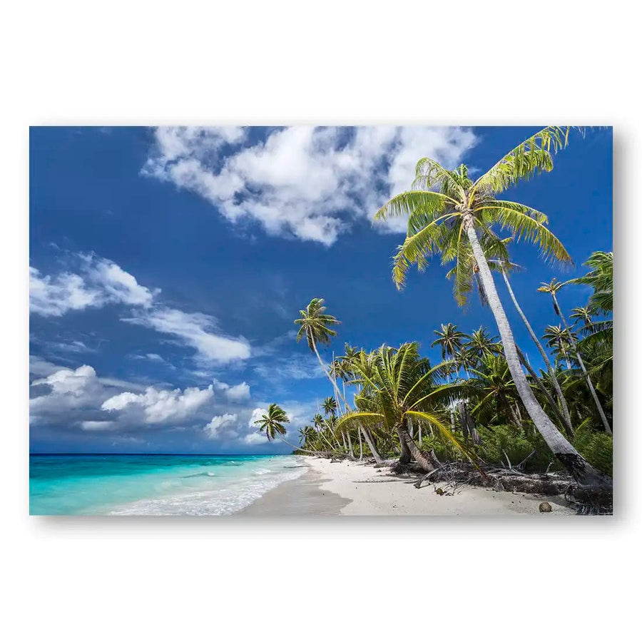 Tropical Serenity Turquoise Waters White Sand Shore Beach Print