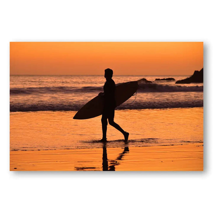 Sunset Surfer Silhouette Print