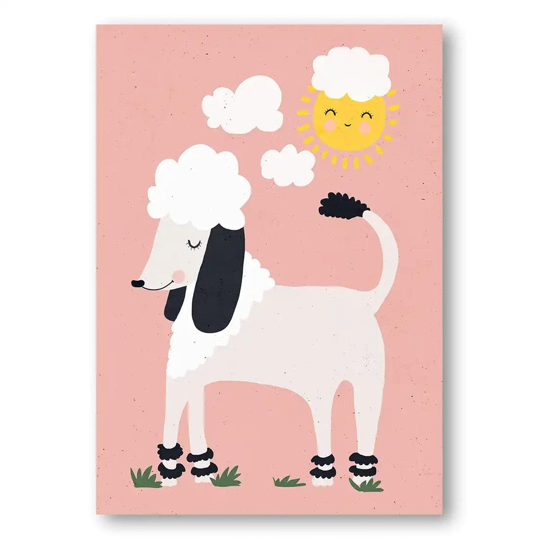 Sunlit Poodle Whimsy Print