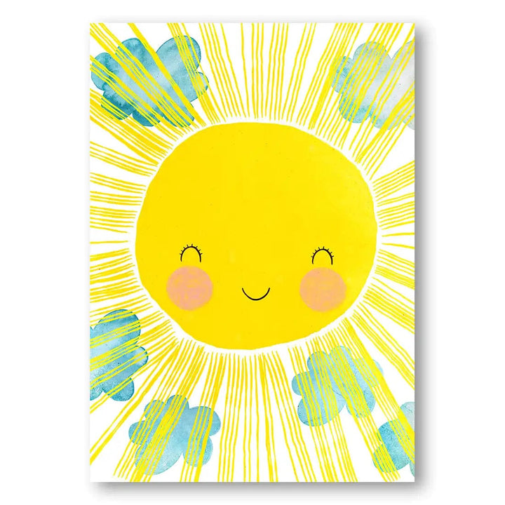 Beaming Sunshine and Clouds Children's Print