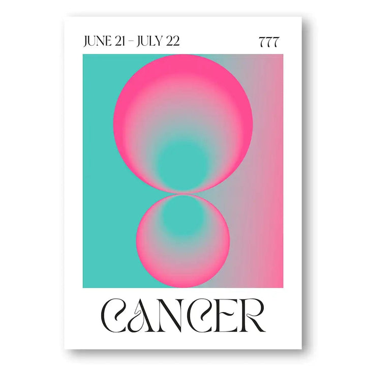 Chromatic Cancer Zodiac Print