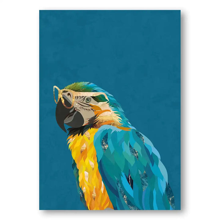 Scholarly Macaw in Spectacles Print