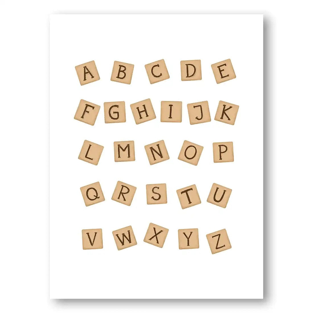 Alphabet Charm Wooden Blocks Print