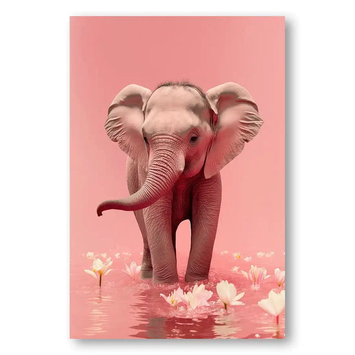 Blushing Elephant Children's Art Print