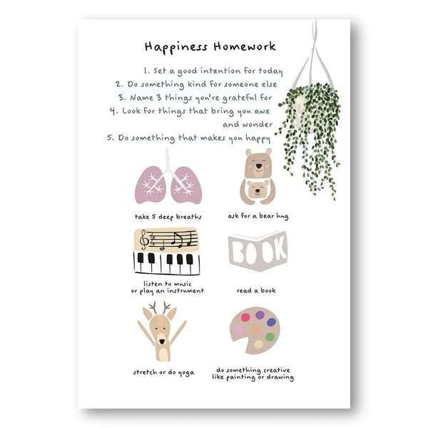 Happiness Homework Print