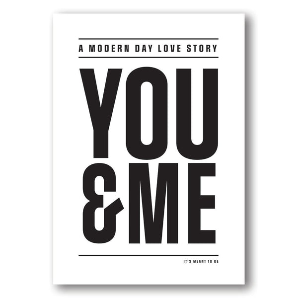 Modern Day Love Story Word Art Print