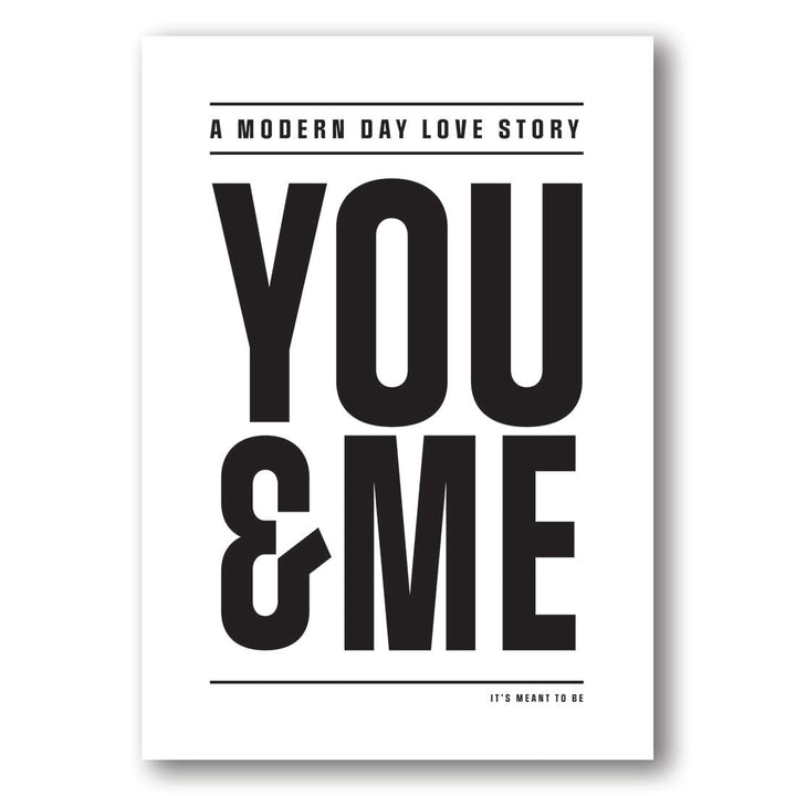 Modern Day Love Story Word Art Print