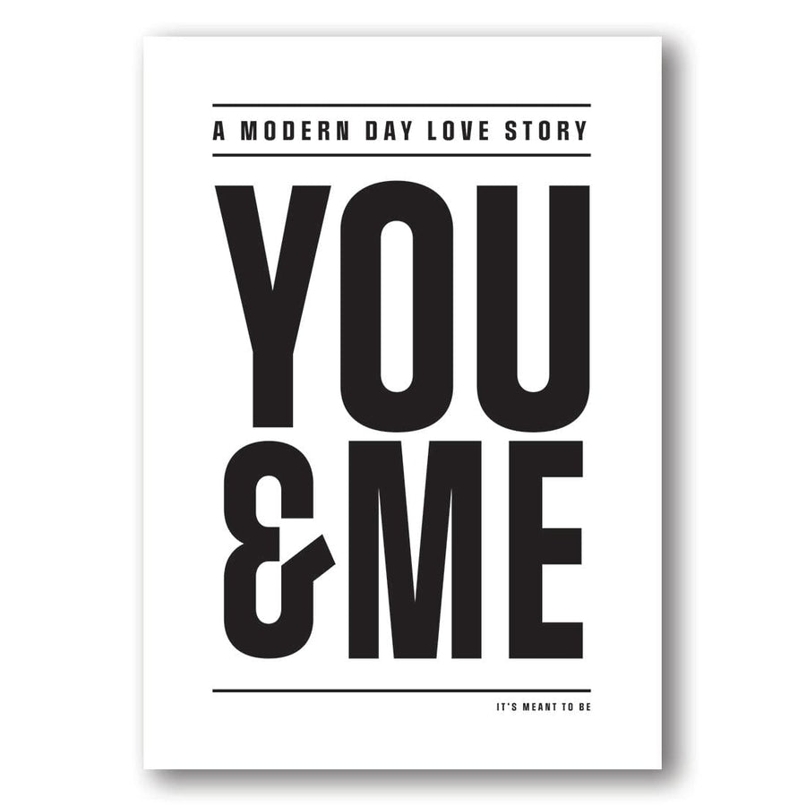 Modern Day Love Story Word Art Print