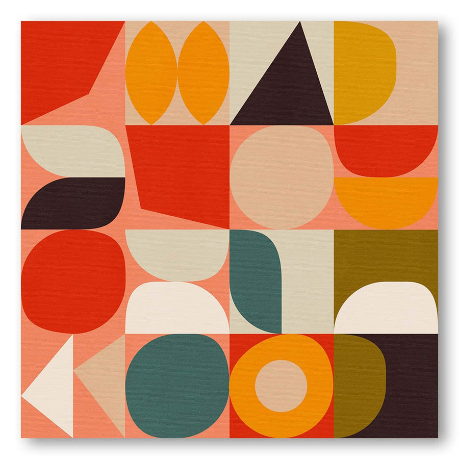 Bauhaus Organic Geometric Blocks Art Print 1
