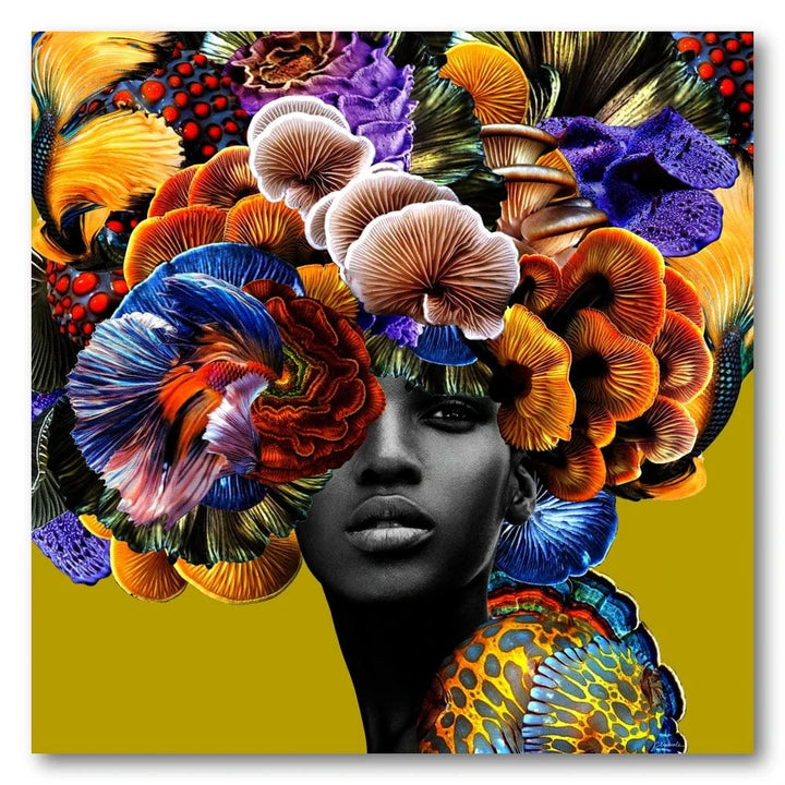 Colorful Floral Headpiece Art Print