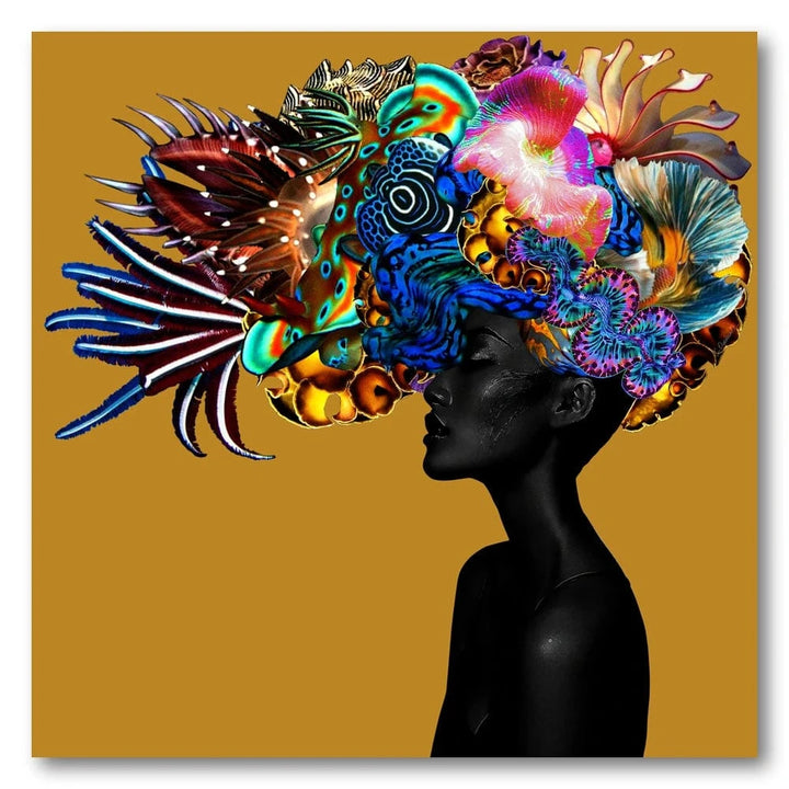 Vibrant Coral Fantasy Art Print