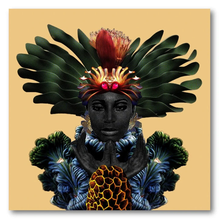 Enchanted Flora Portrait Art Print
