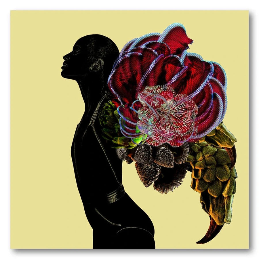 Silhouette Flora Fusion Art Print