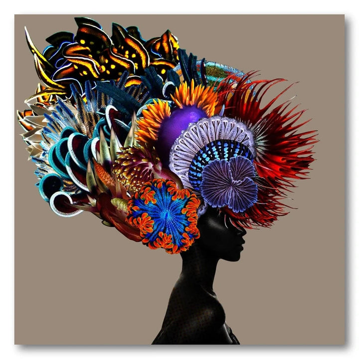 Eclectic Floral Headdress Art Print