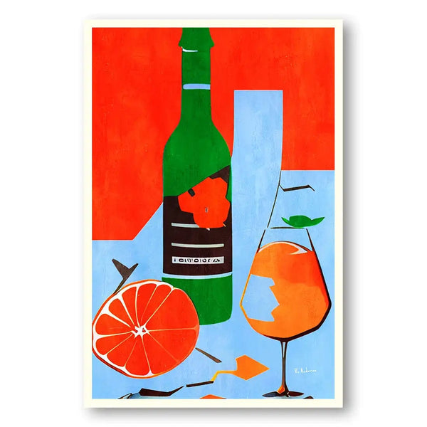 Citrus Elegance Drinks Art Print