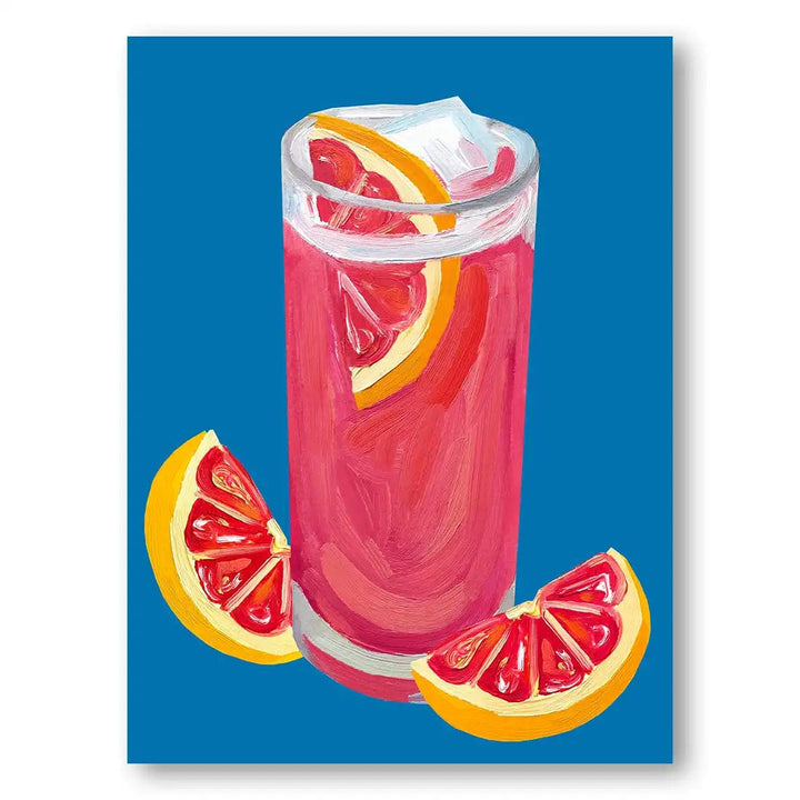 Grapefruit Paloma Blue Art Print