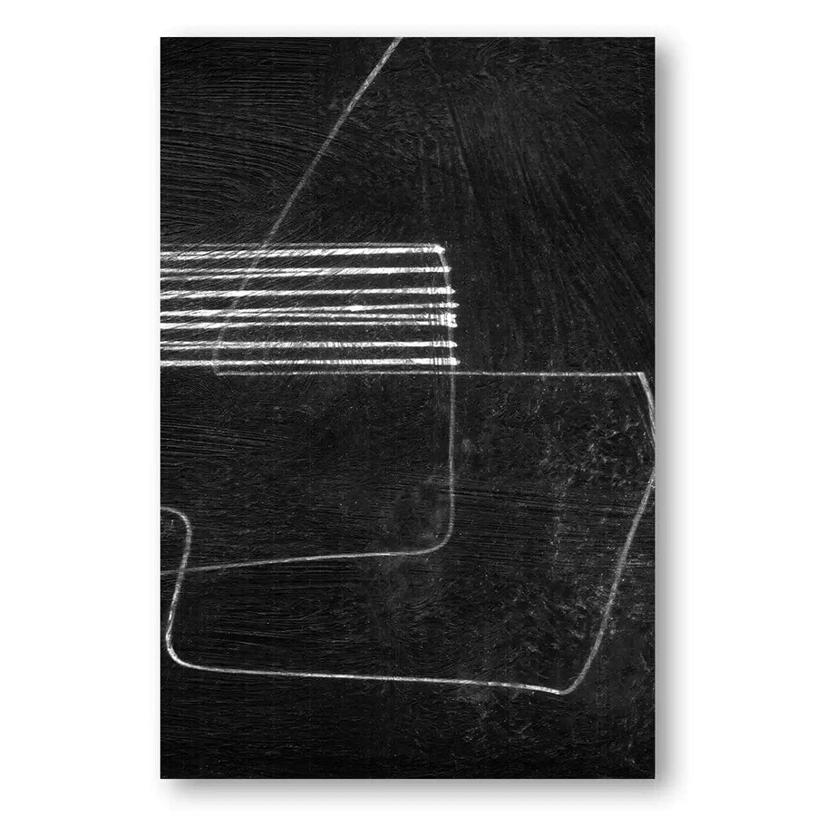 Monochromatic Geometric Study Wall Art Print