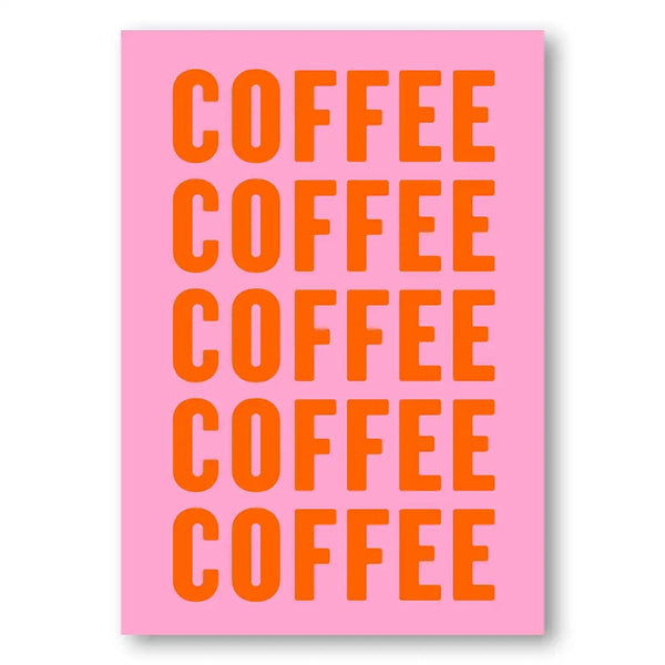 Caffeine Medley Word Art Print