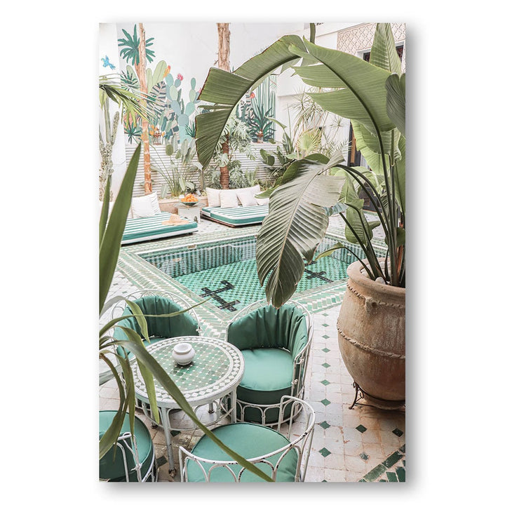 Verdant Serenity Courtyard Print