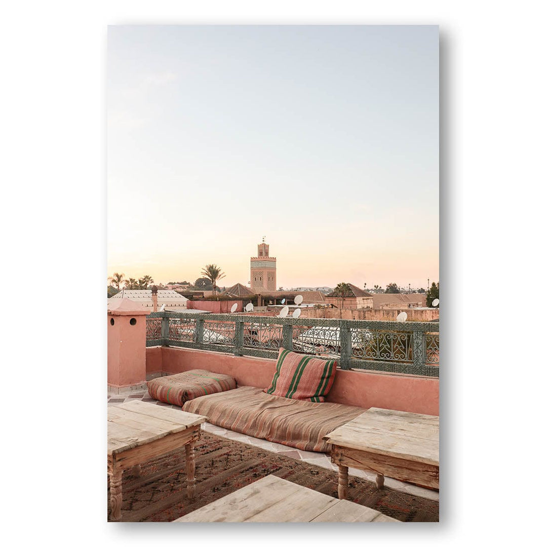 Rooftop Repose in Marrakech Print