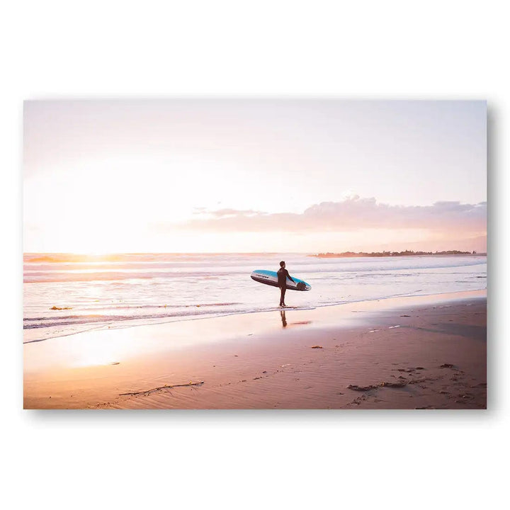 Serene Surfer Sunset Print