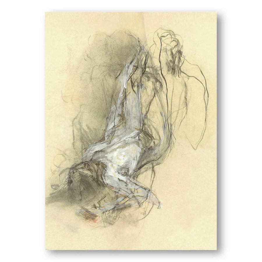 Ethereal Grace Contemporary Feminine Wall Reclining Figure In Repose Art Print