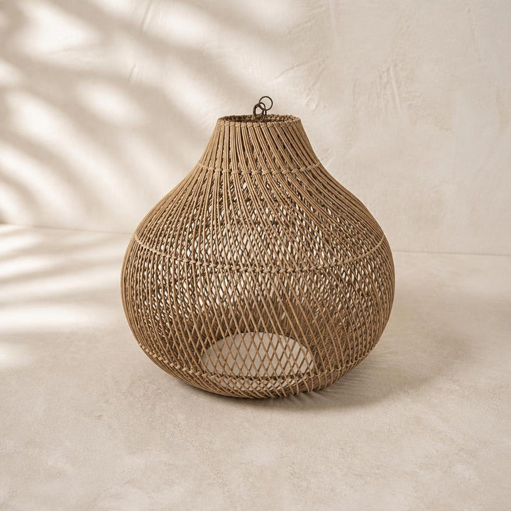 Droplet Rattan Pendant Light, studio view