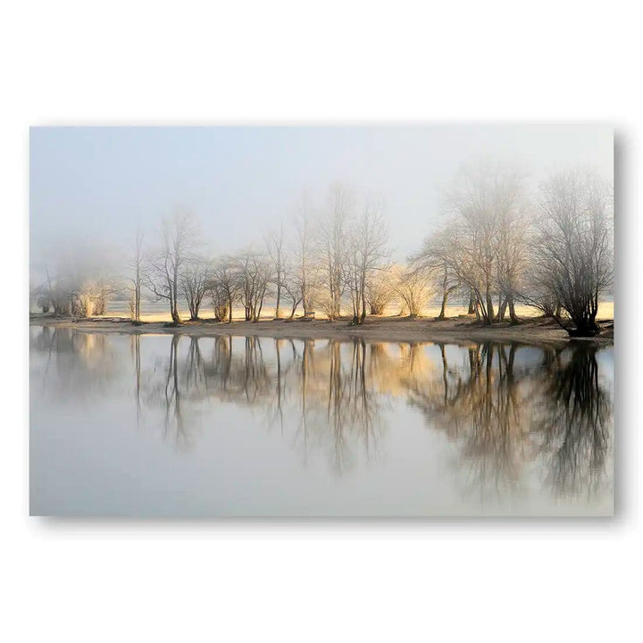 Misty Lakeside Serenity Print