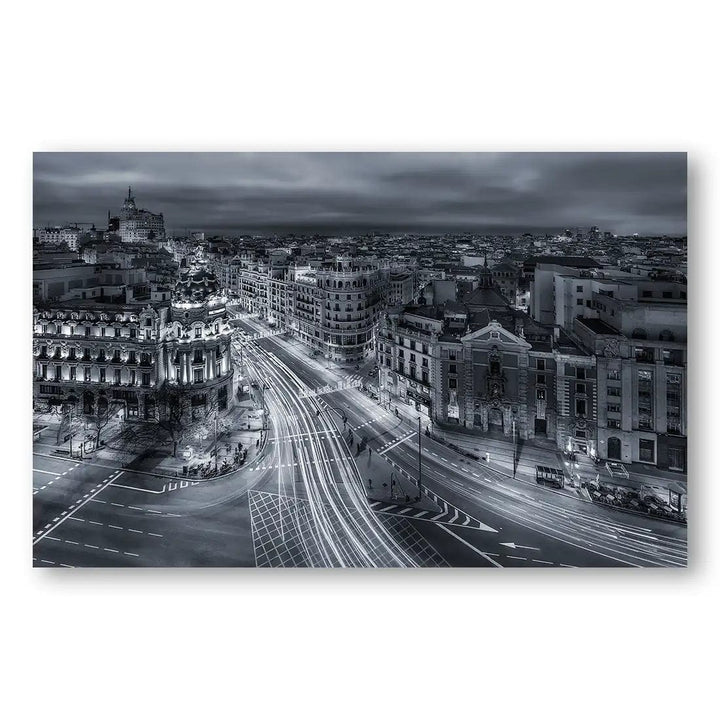 Madrid City Lights Photo Print