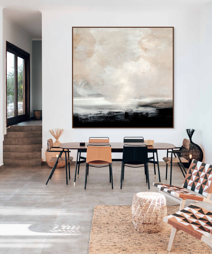 Soft & Neutral Abstract Canvas Print Look 1