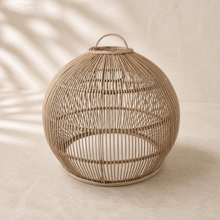 Rattan Ball Pendant Light, studio view