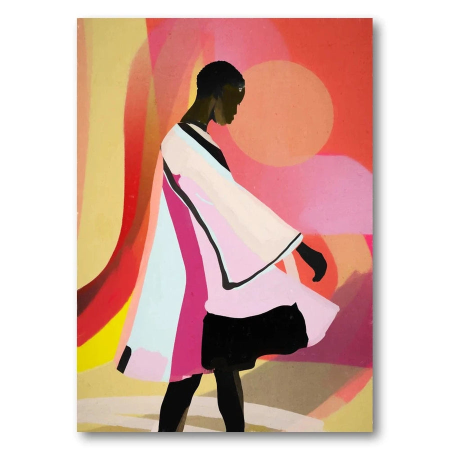 Abstract Art Sunset Girl - Essence_web Art Print