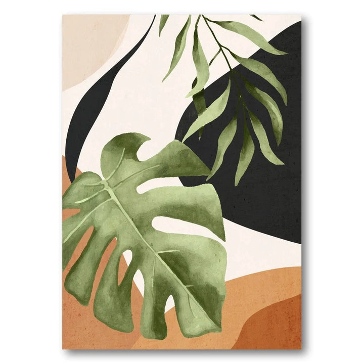 Verdant Elegance Tropic Abstract Art Print
