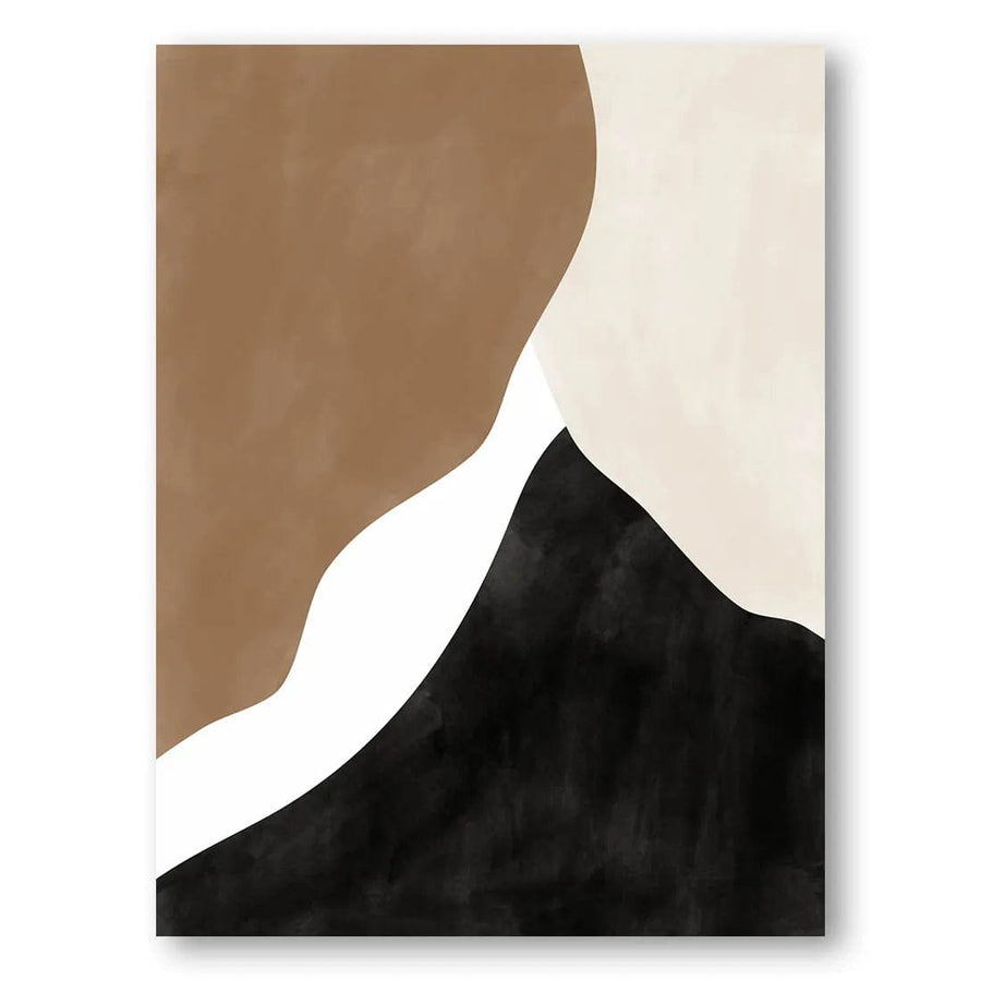 Abstract Beige and Brown Art No.1 Art Print