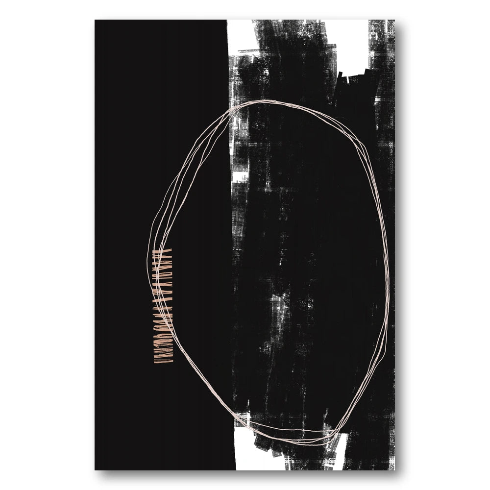 Abstract Black And White Artwork Art Print