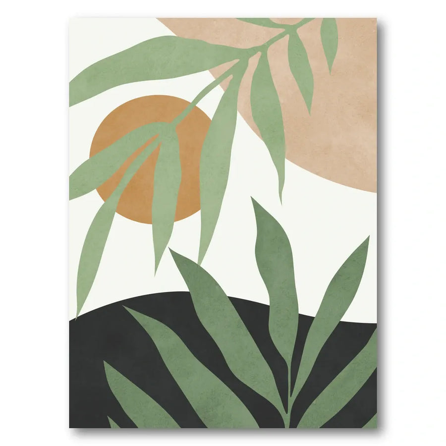 Abstract Botanical Desert Sun Art Print