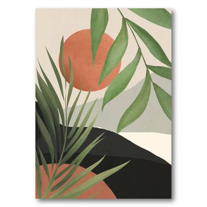 Abstract Desert Palms Art Print