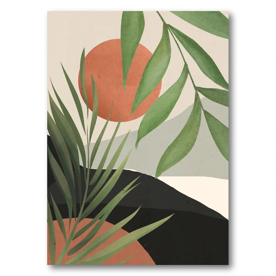 Abstract Desert Palms Art Print