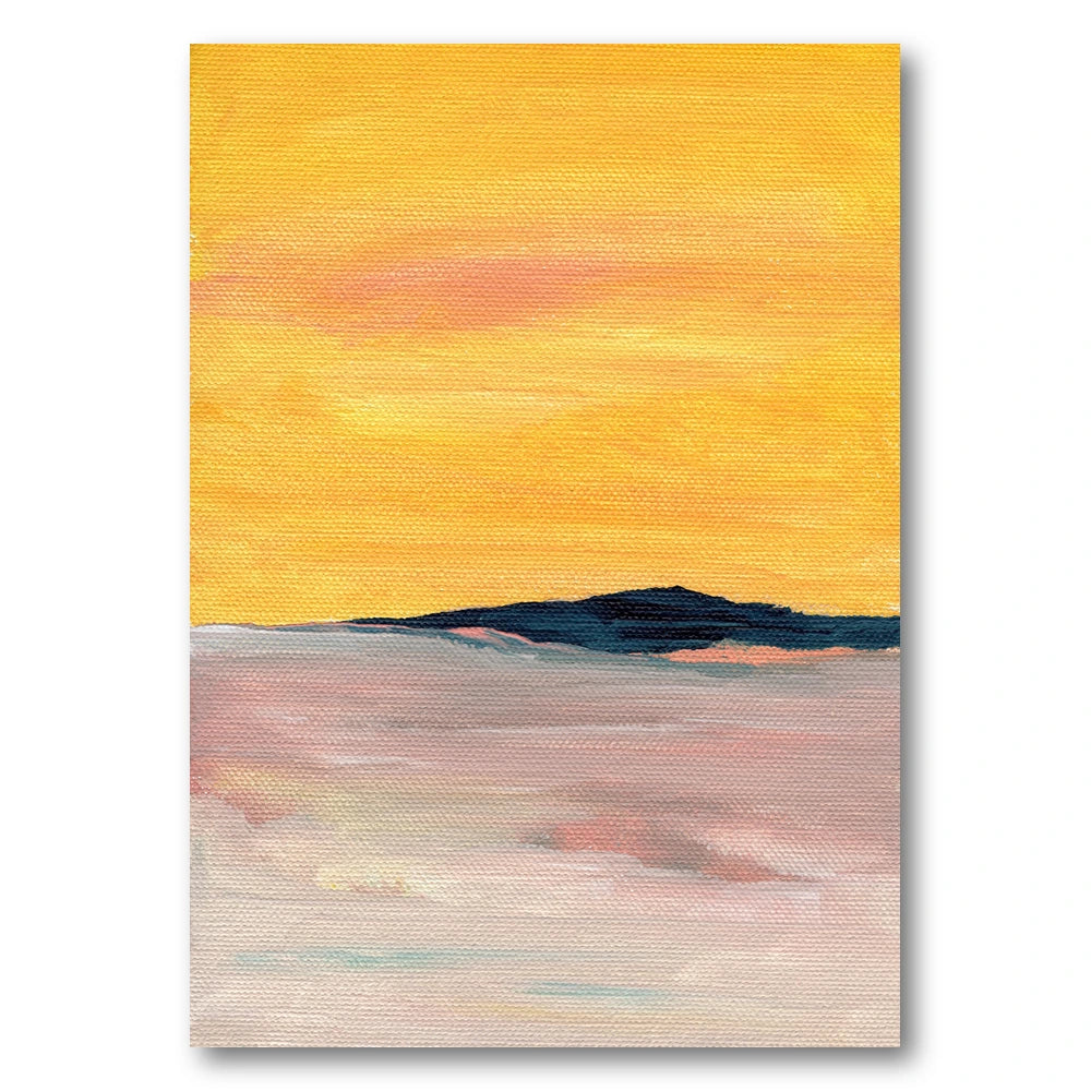 Abstract Golden Horizon Art Print