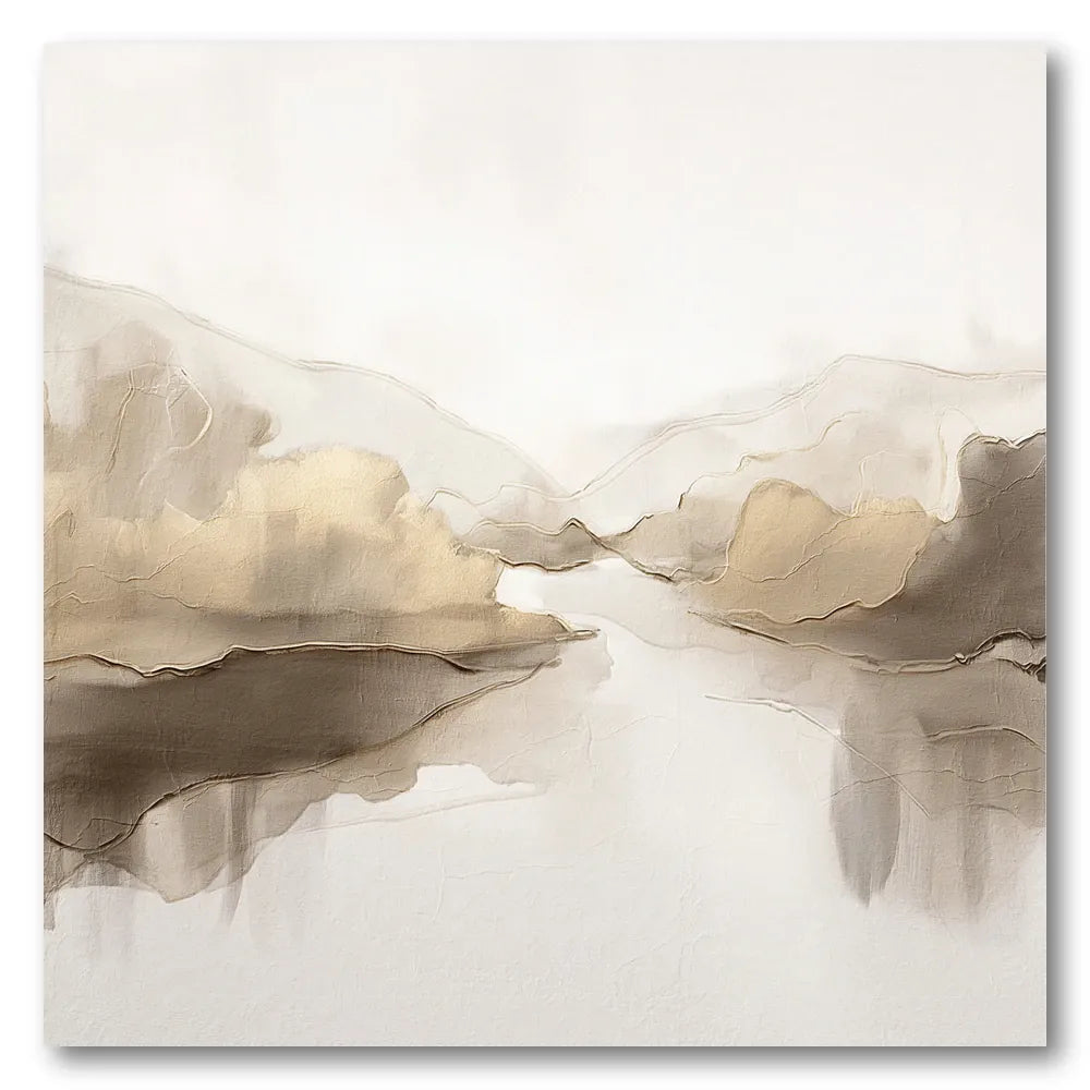 Abstract Golden Landscape Art Print