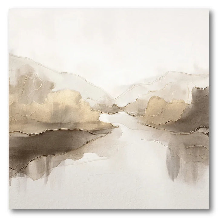 Abstract Golden Landscape Art Print
