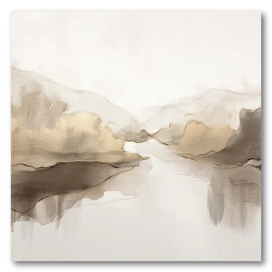 Abstract Golden Landscape Art Print
