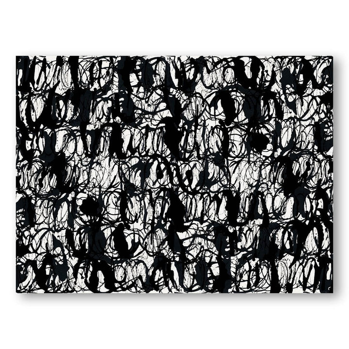 Abstract Ink Swirls Black 2 -  Art Print