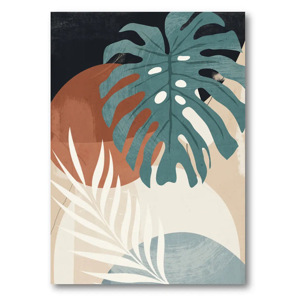 Abstract Jungle Leaves Art Print