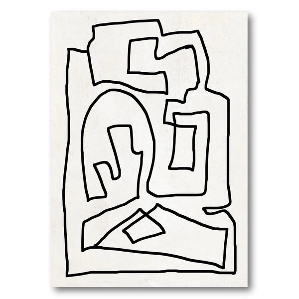 Monochrome Labyrinth Essence Art Print